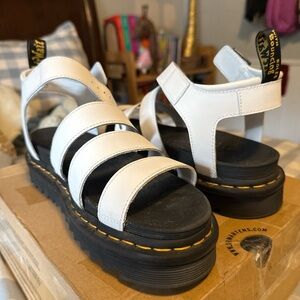 Dr. Martens - Blaire Brando White Leather Strappy Sandals